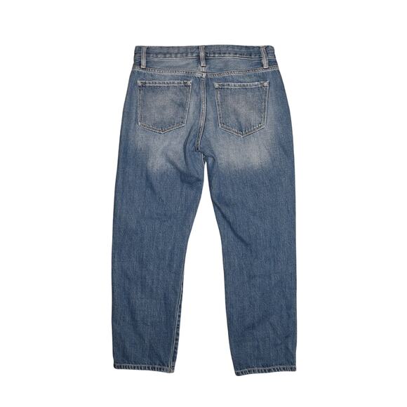 KANCAN $72 Effy‎ Mid Rise Distressed Boyfriend Jean Cropped Size 26 - Picture 2 of 3